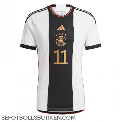 Tyskland Mario Gotze #11 Replika Hemma matchkläder VM 2022 Korta ärmar